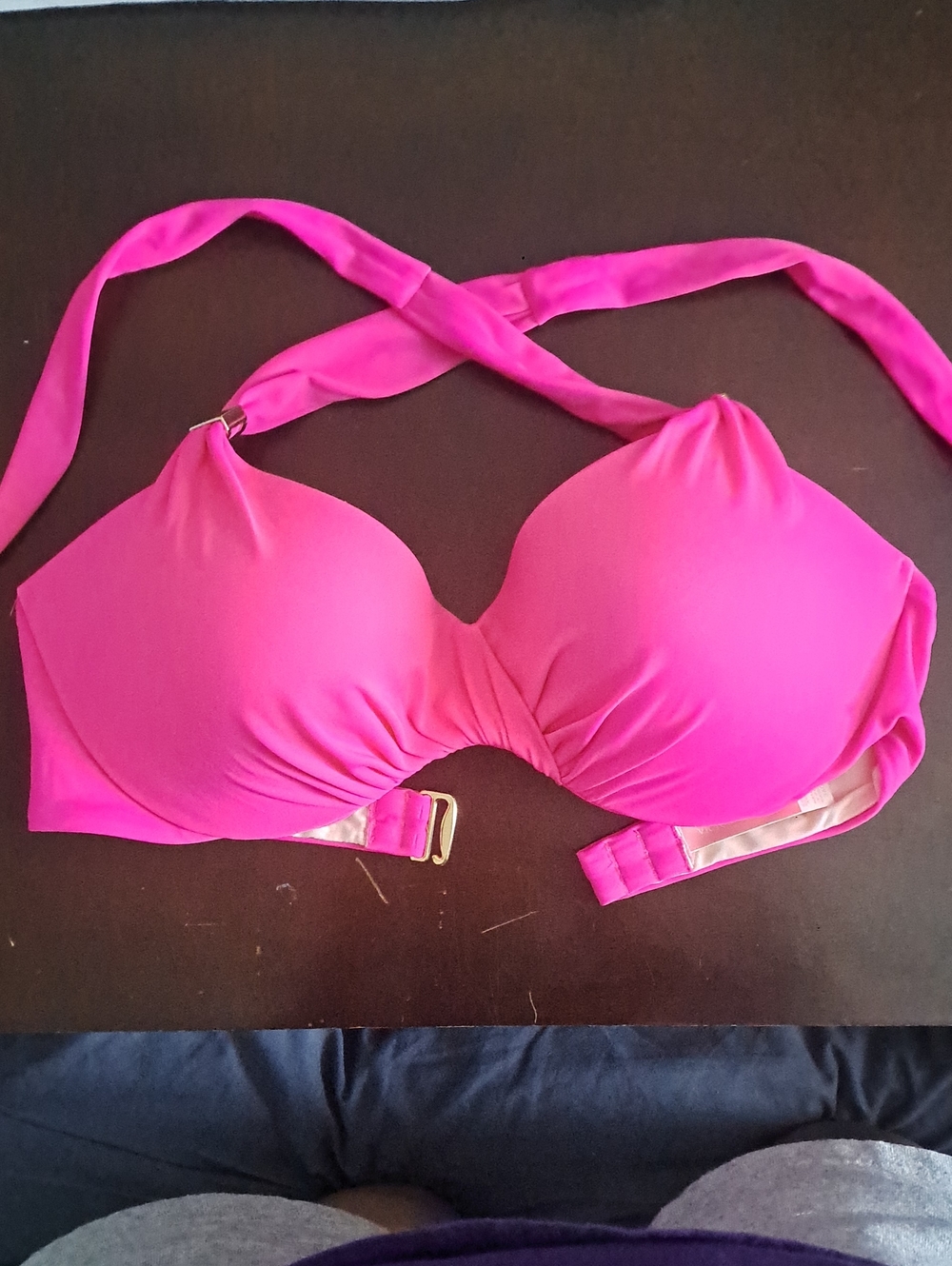 Victoria's Secret Hot Pink Padded Halter Bikini Top